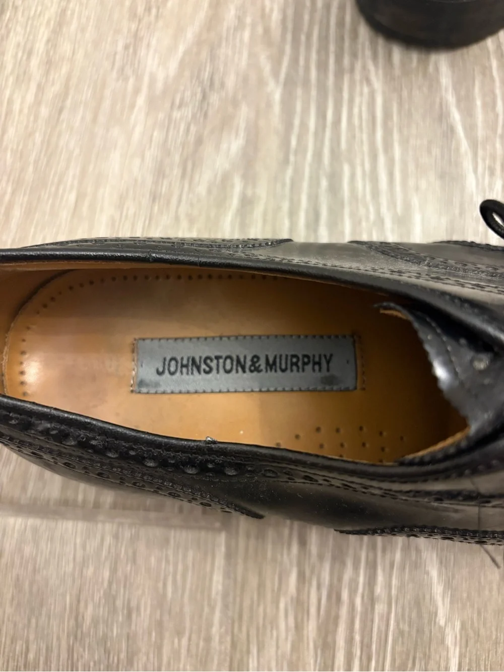Johnston & Murphy Black Leather Men’s Dress Shoes